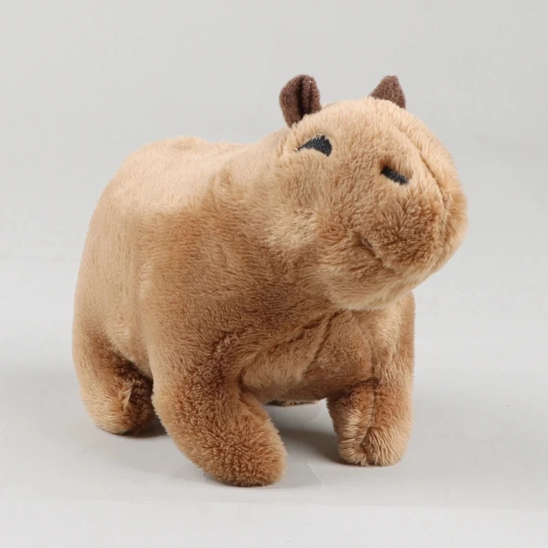 Peluche de simulation de rongeur capybara, jouet doux et mignon, animal réaliste pour l'heure du coucher, 20cm