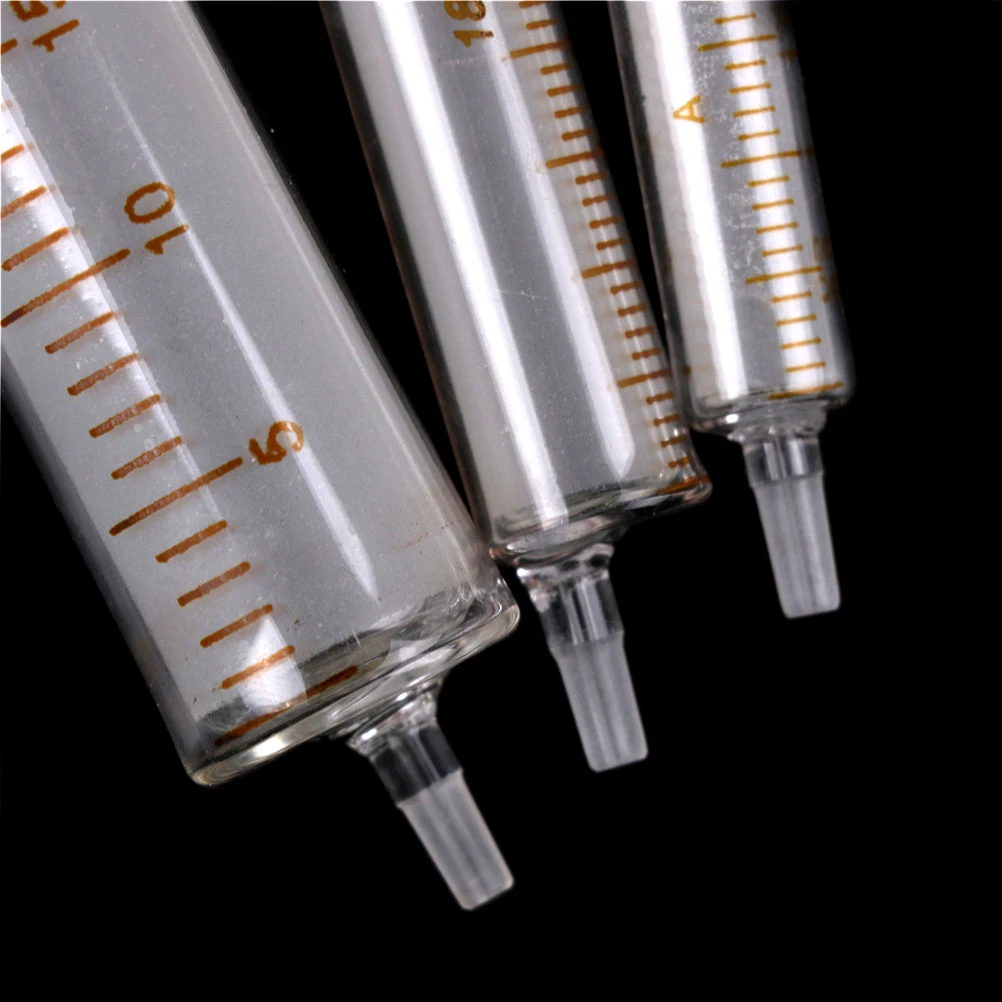 2ML 5ML 10ML Glass Syringe Injector Sampler Dispensing With Ink Chemical Medicine