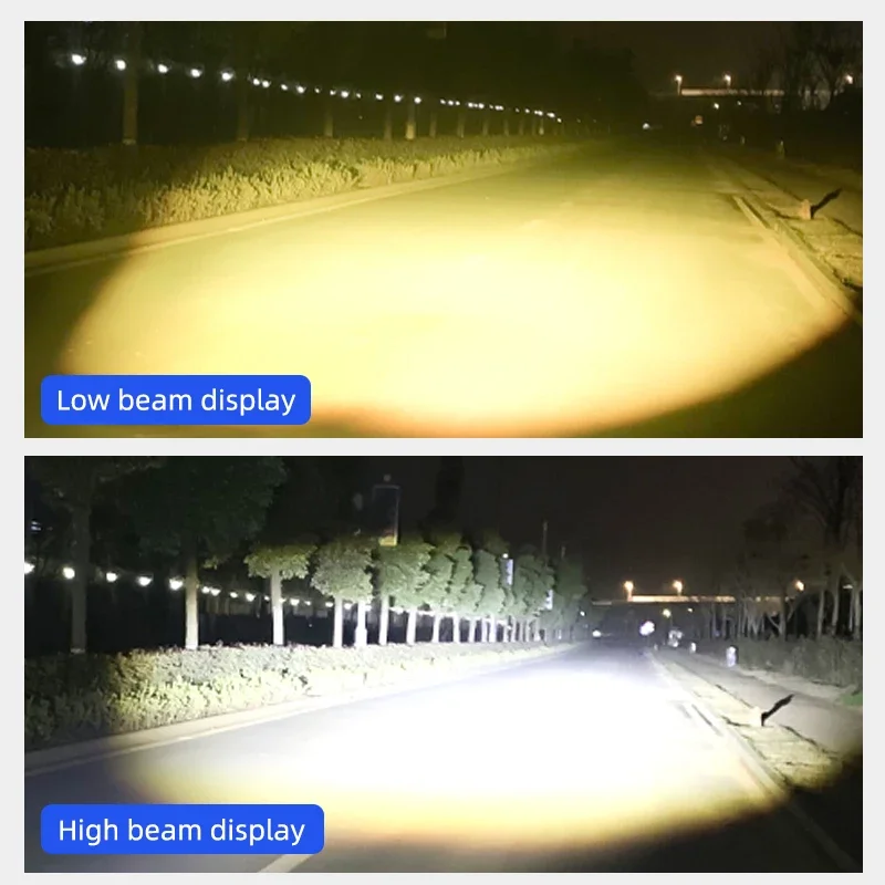 TCYATO Motorcycle LED Headlights Handsome Fisheye Projection Lens Dual Color Headlights image 2
