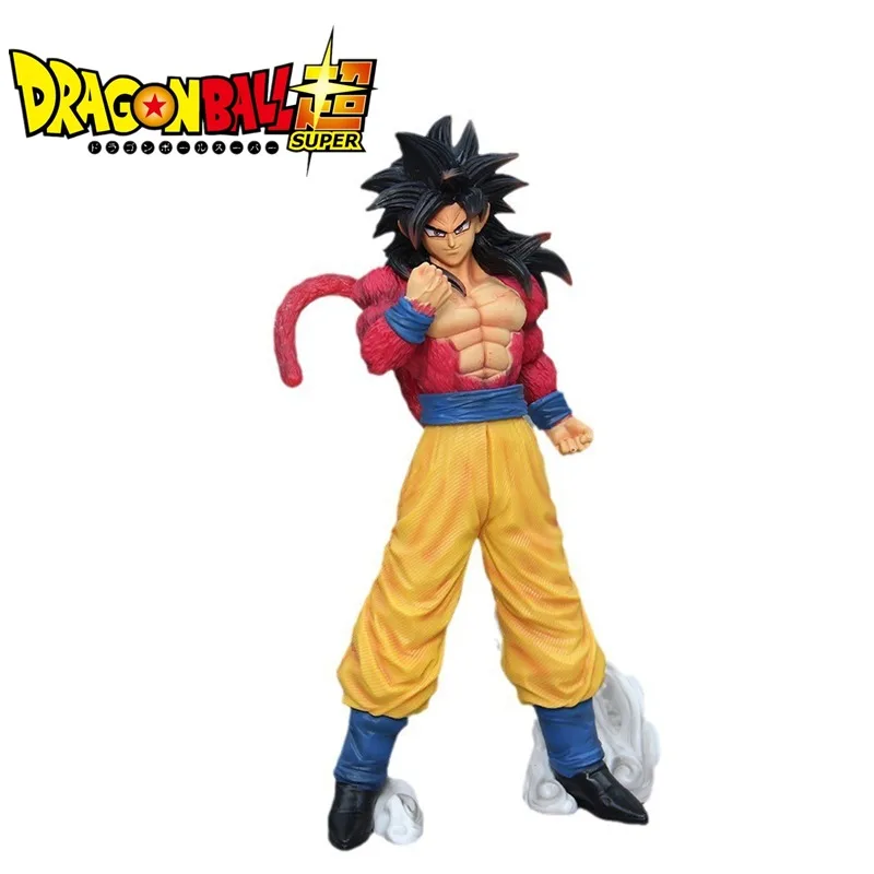 

30cm Anime Dragon Ball Violent Son Goku Black and White Super Saiyan 4 Goku Doll PVC Action Figure Model Toy Ornaments