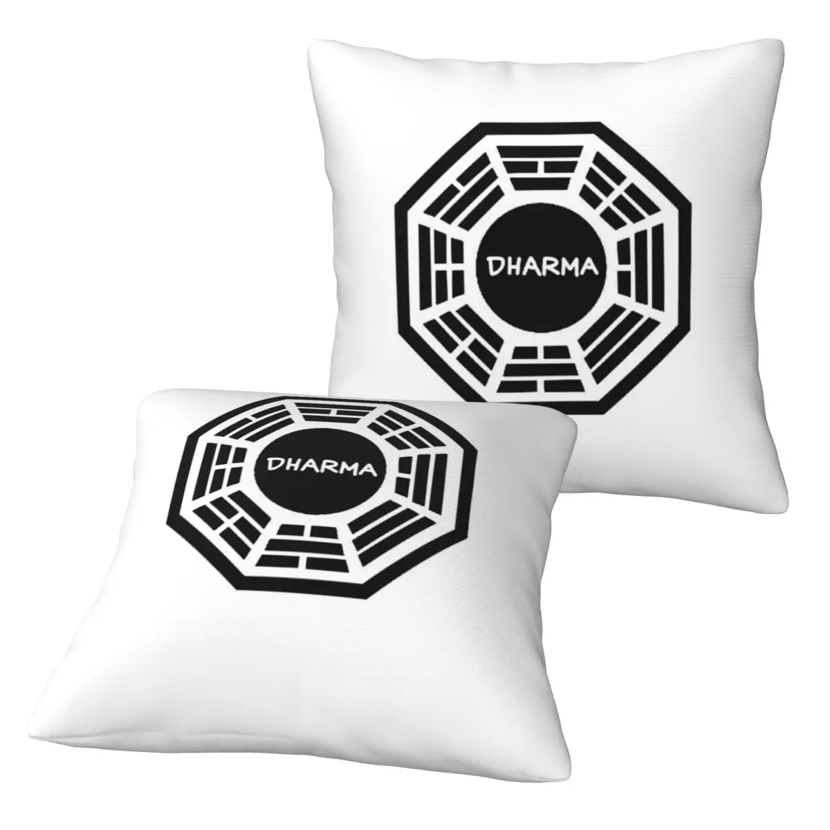 Dharma Initiative 2 pcs Square Pillowcase Pillow Cover Cushion Decor Comfort Throw Pillow for Home Living Room