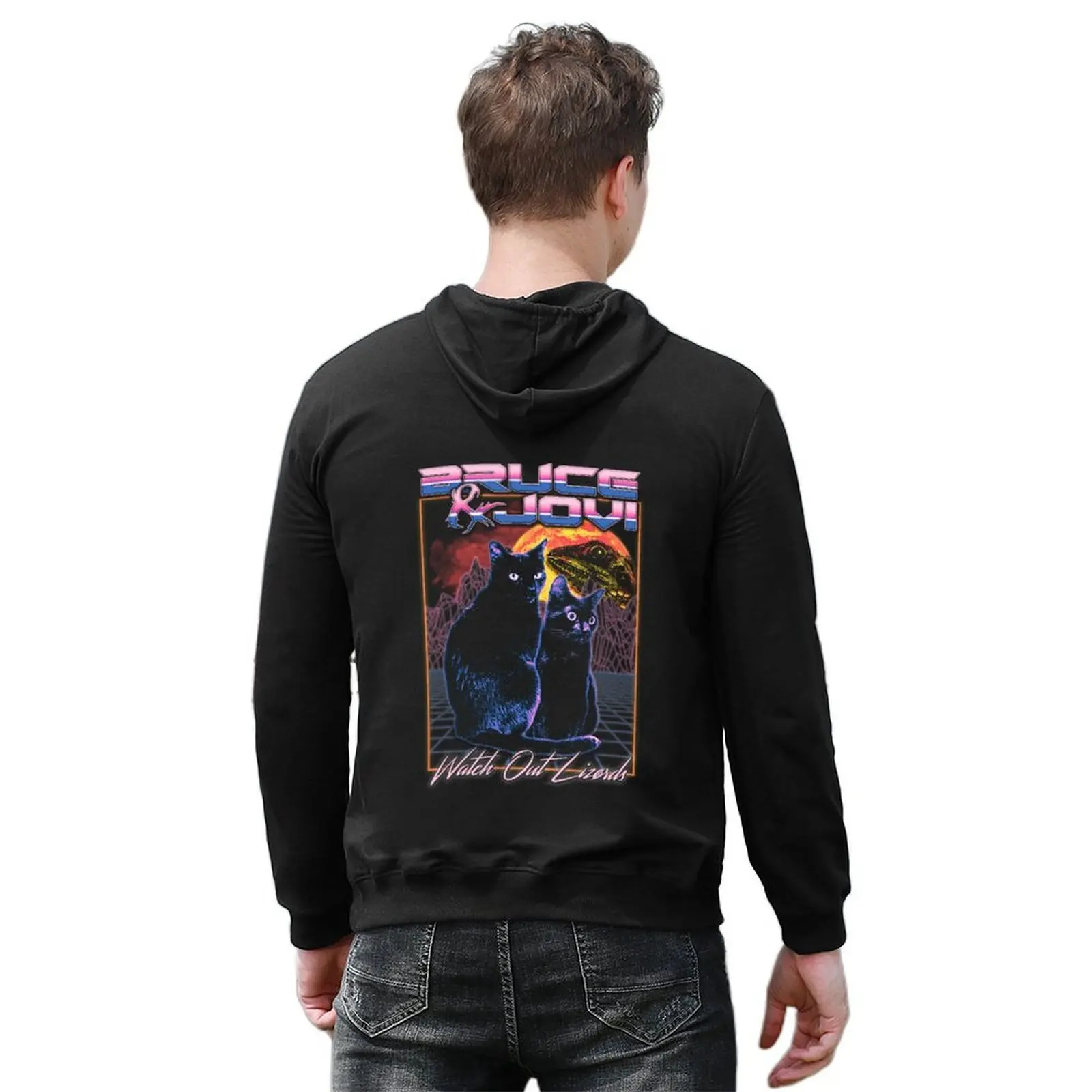 ابن عم بروس آند براذر جوفي - قسط السحلية هوديي الخريف الرجال العرق قميص ملابس رجالي جرافيك هوديس #6