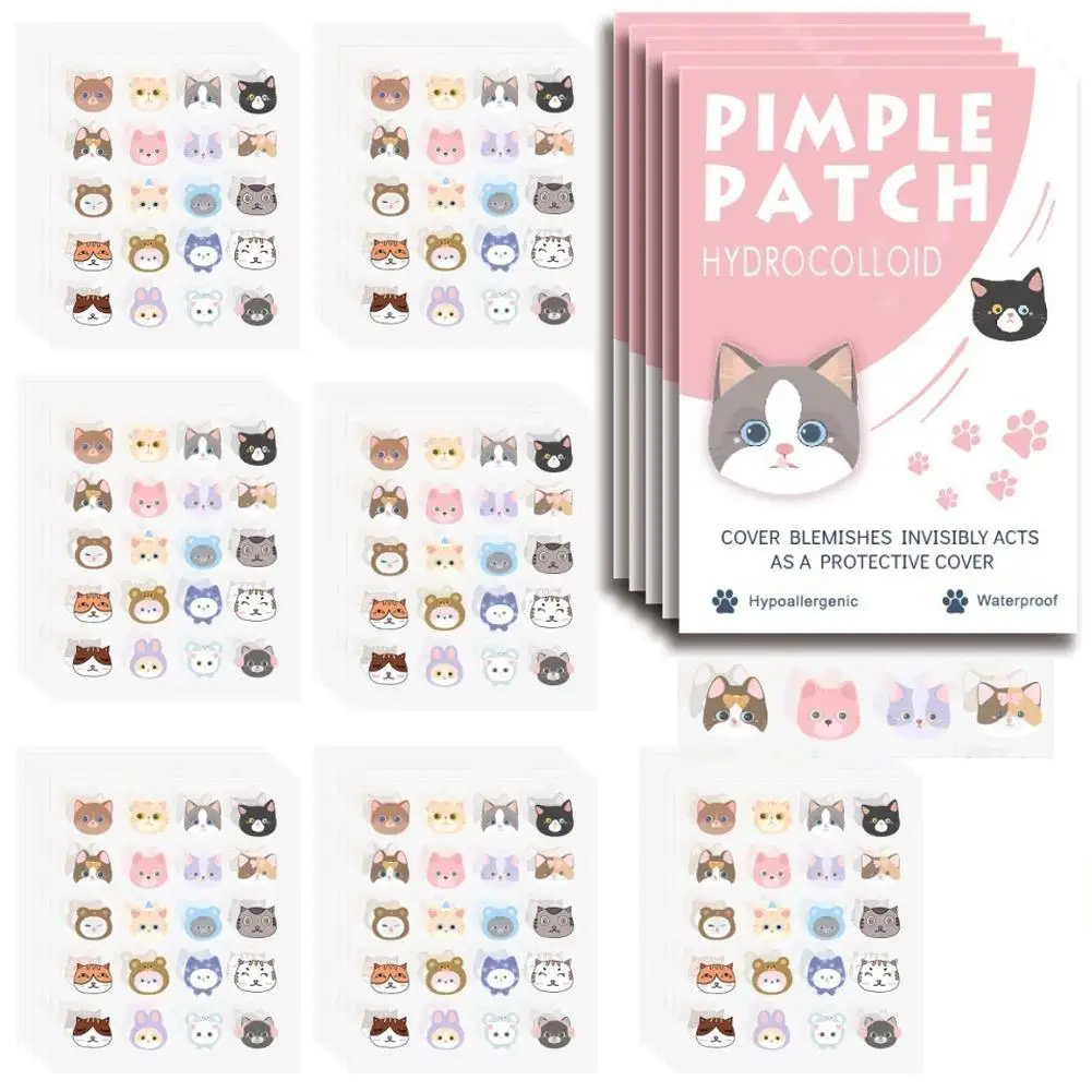 600 Pcs Ance Patches Cute Pimple Patches For Face Salicylic Acid & Tea Tree Cute Cat Pimple Stickers