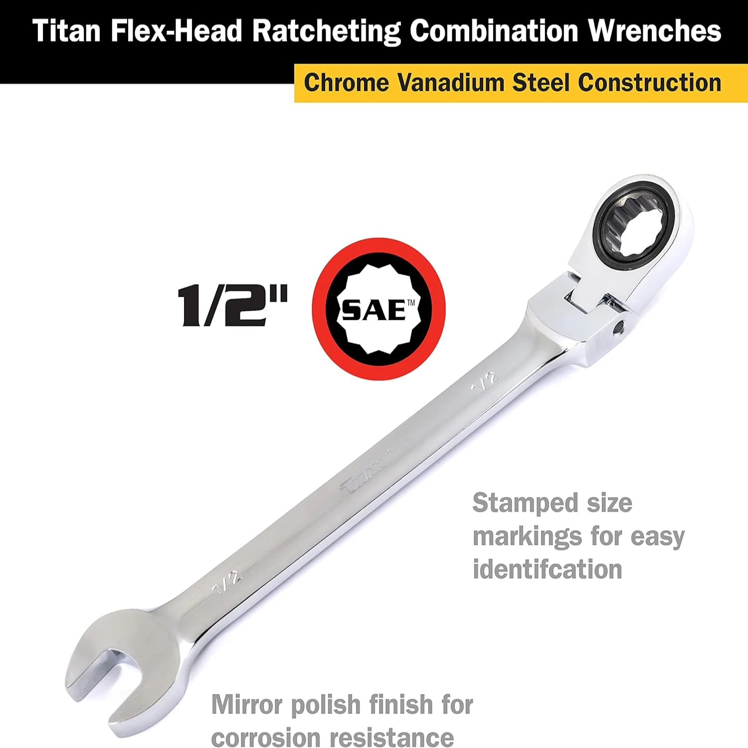 Efficient, reliable, and precise Top-Quality 1/2-Inch 72-Tooth 12-Point Ratcheting Combination Wrench - Versatile and durable to