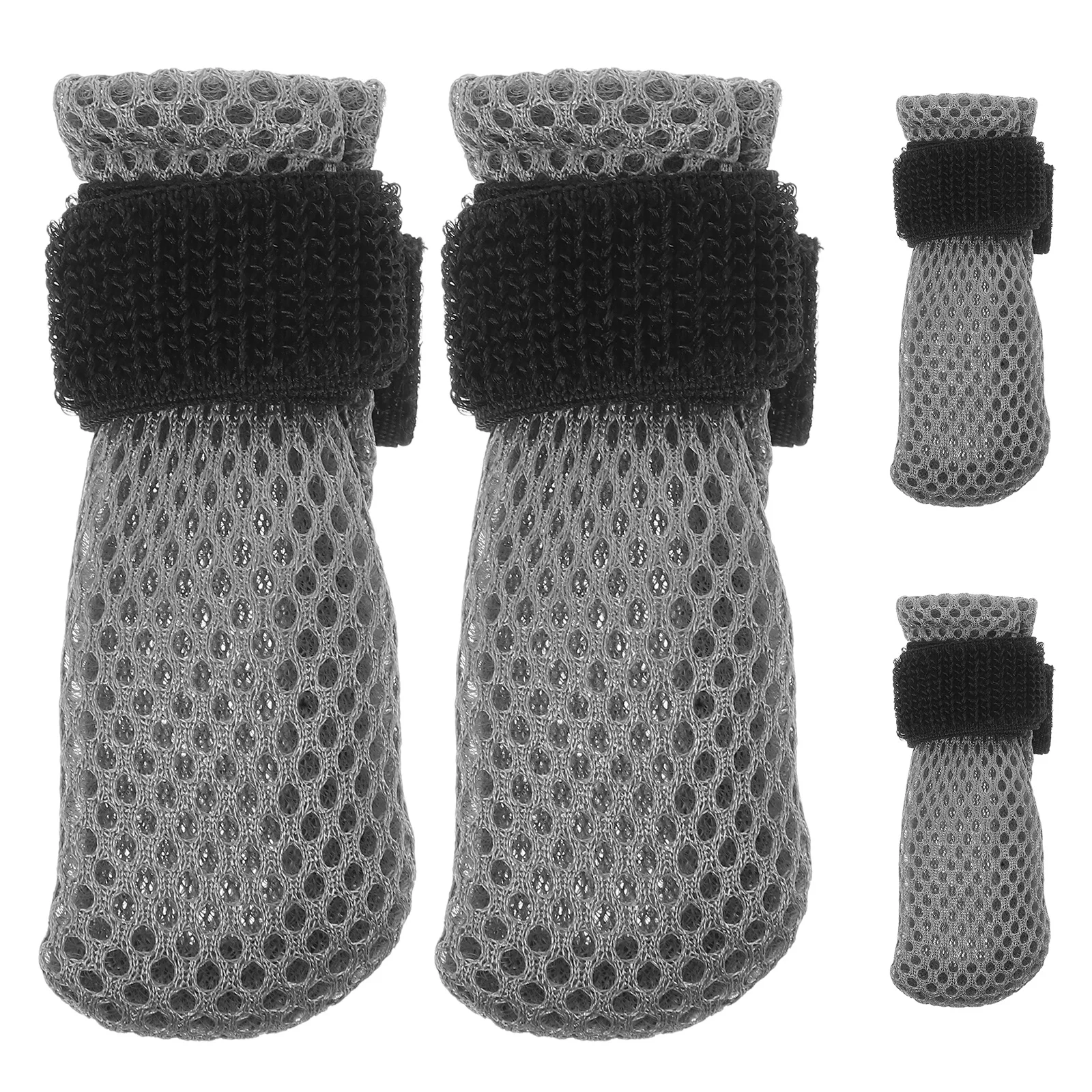 

4Pcs Cat Shoes Anti-Scratch Breathable Non-Slip Paw Protectors Adjustable Cat Boots for Bathing Nail Trimming Indoor Use