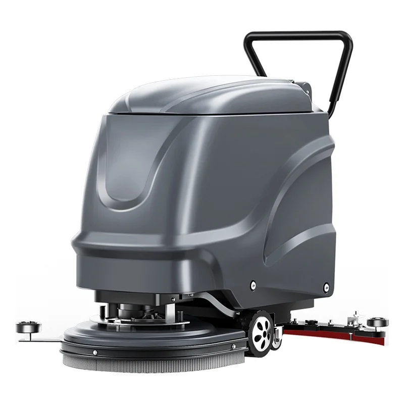 Industrial Floor Scrubber, Commercial Factory Workshop Floor Scrubber, Hand Push Suction Mop Integrated Sweeping Machine