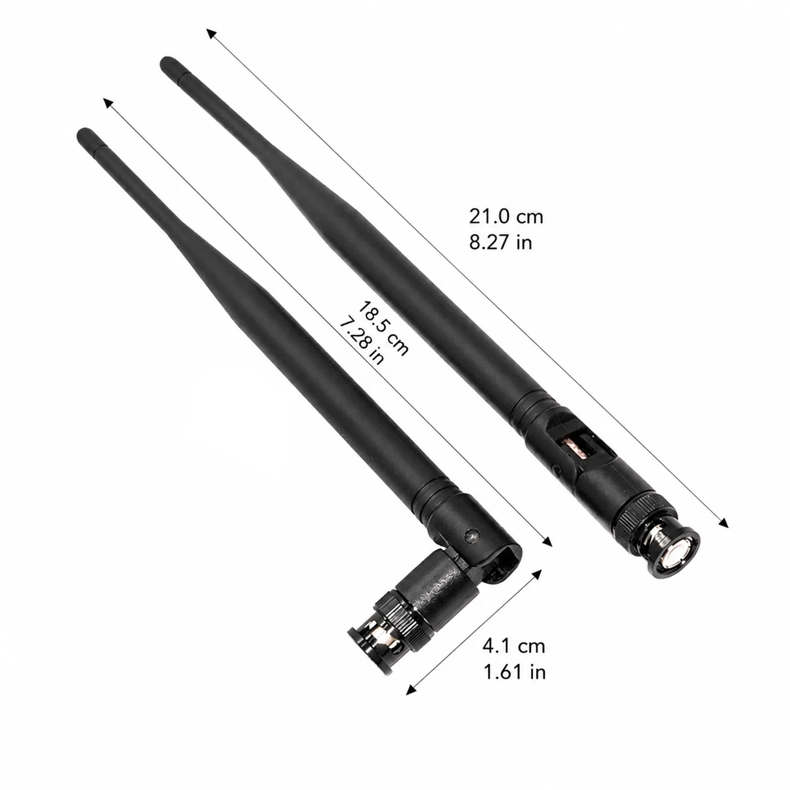 2 szt. Antena UHF ze złączem BNC do bezprzewodowego odbiornika mikrofonu akcesoria 3dBi wzmocnienie UHF 500 MHz-900 MHz antena 215mm — zdjęcie produktu 6