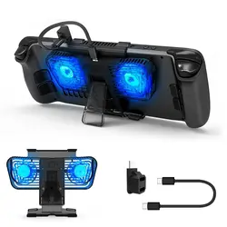 Fan Cooler for ASUS Rog Ally, Sonicgrace Blue RGB Cooling Fan for Rog Ally with Kickstand,Cooling Fan for Rog Ally Accessories