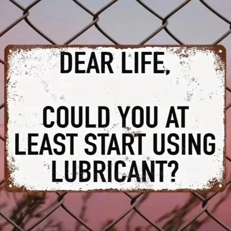 لافتة ألومنيوم مسطحة مضحكة ثنائية الأبعاد - ديكور مضحك، مثالية للشرفة والمقهى والجراج والحمام والطابق السفلي والحمام والبار #3