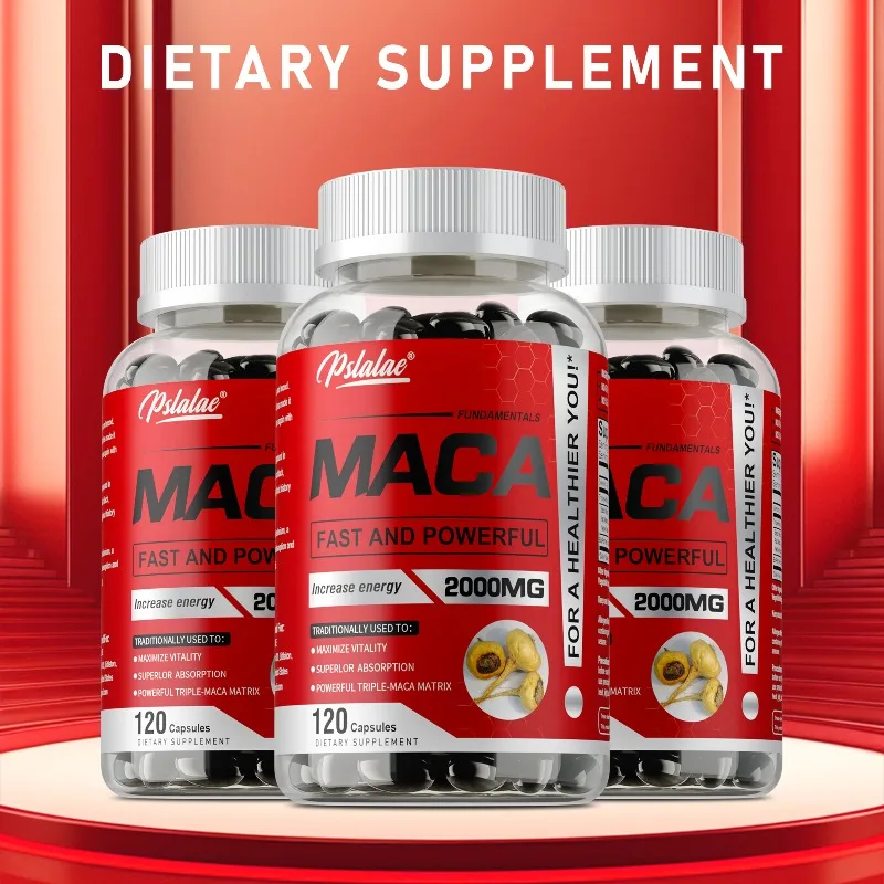 

Extra Potency & High Purity - Maca Supplement Capsules for Men, Boosts Energy, Mood & Performance