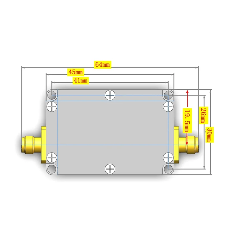 10M-6GHz High Flatness Amplifier Low Noise Amplifier Gain 30DB RF Signal Driving Receiver Front End