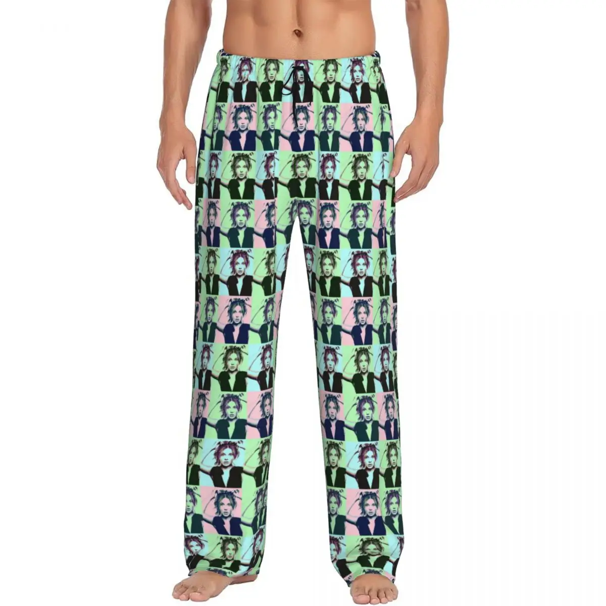 

Изготовленные на заказ пижамные штаны Millie Bobby Brown в стиле поп-арт, мужская одежда для сна, штаны для сна с карманами