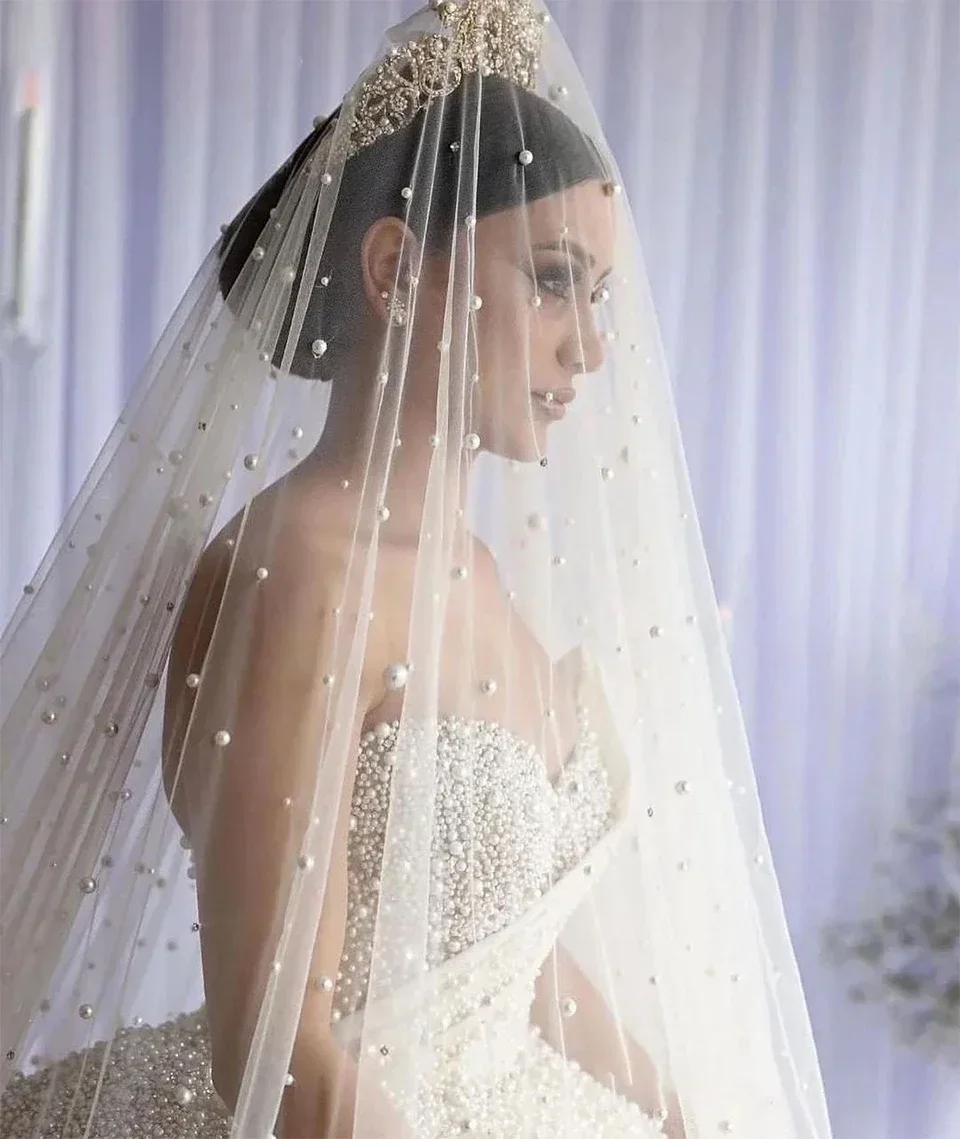 Luxury Pearl Bridal Ball Dress Sweetheart A-line Princess Bridal Dress Pleat Elegant Bridal Formal Wedding Dress Custom