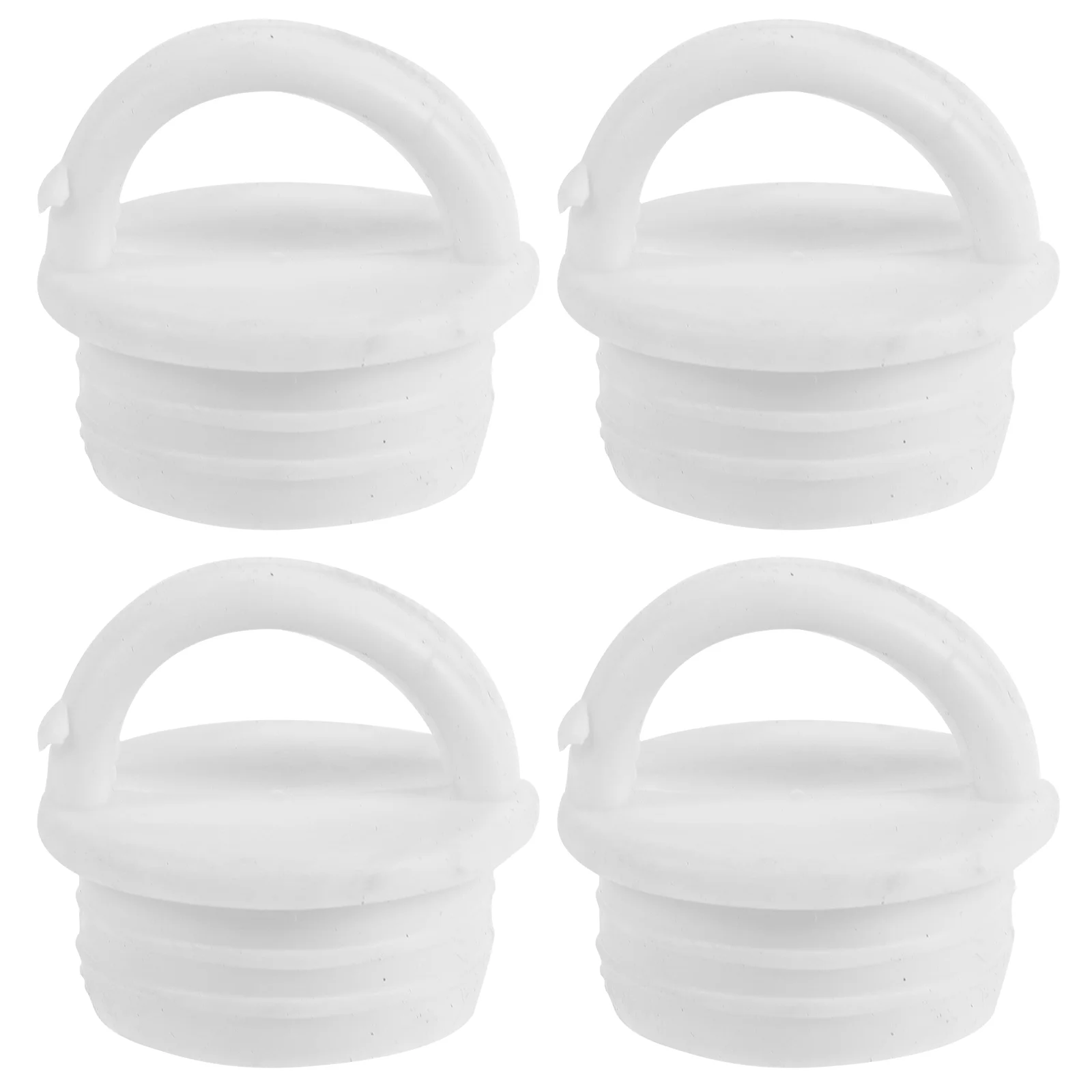 

4 Pcs Bucket Drain Plug Replacement Mop Accessories Small Rubber Stopper Multipurpose Rolling White