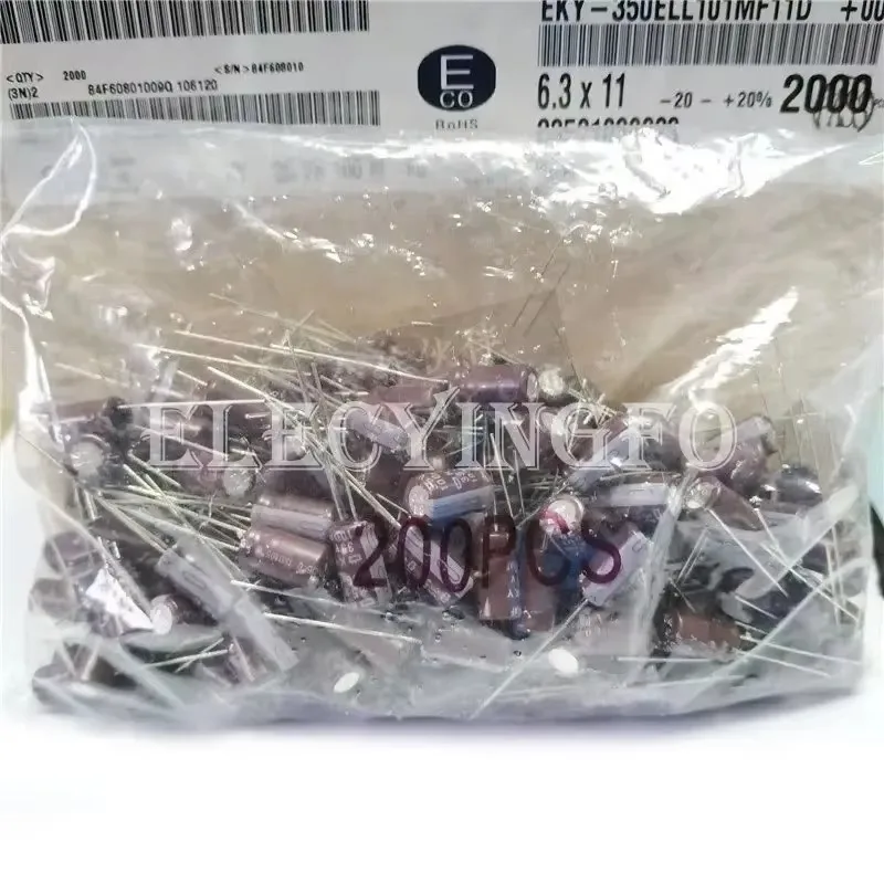 20 個/100 個日本ケミコン NCC KY 35V100UF 6.3X11mm EKY-350ELL101MF11D アルミ電解コンデンサ高周波低 ESR