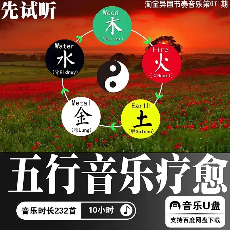 Jinmu Water Fire Earth Five Elements Music Audio Source MP3 Lossless Playlist Complete Collection Sound Therapy Meditation