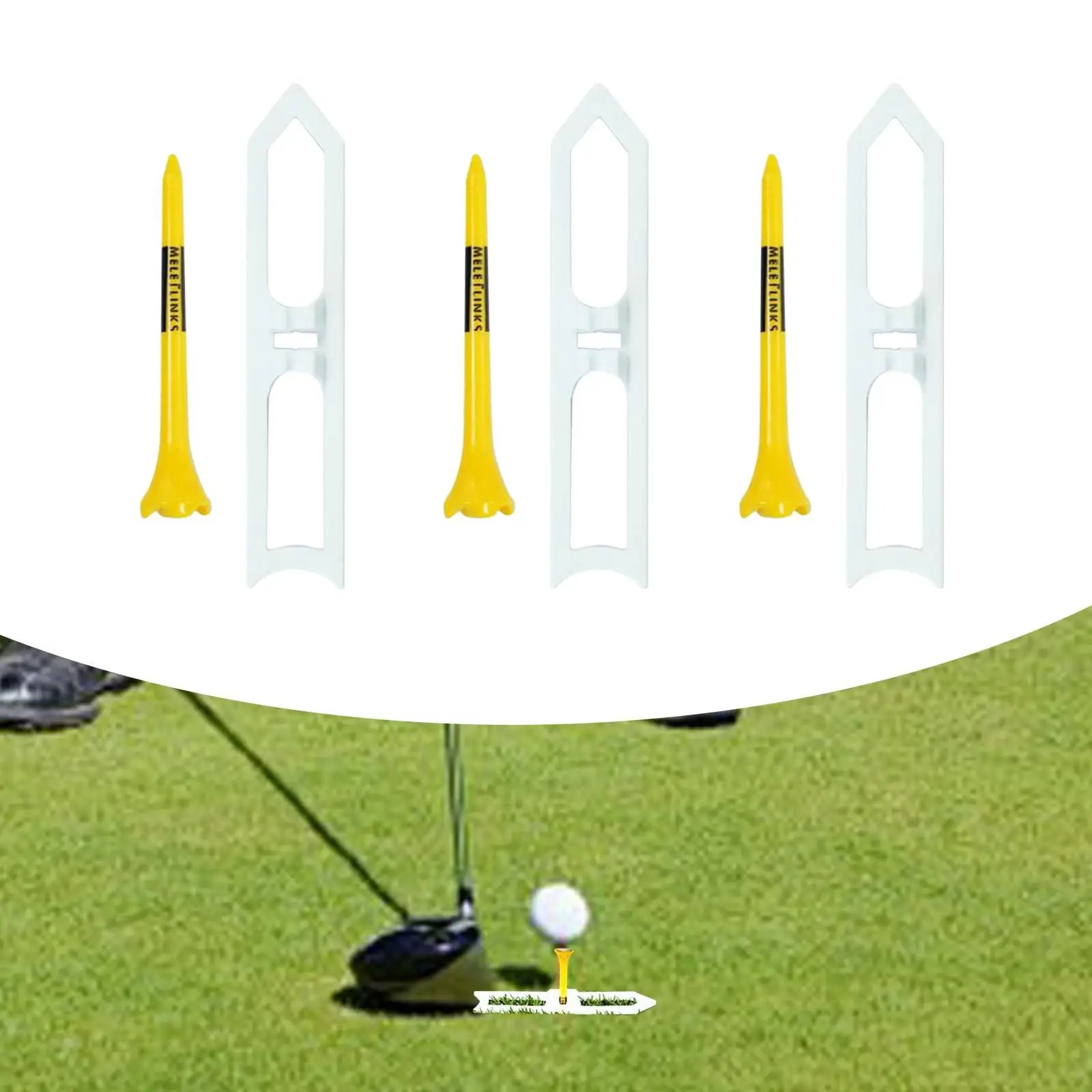 3Pcs Golf Tee Golf Mat Tees Stable Improve Accuracy Golf Ball Holder Golf Ball Tees for Outdoor Practice Golf Accessories