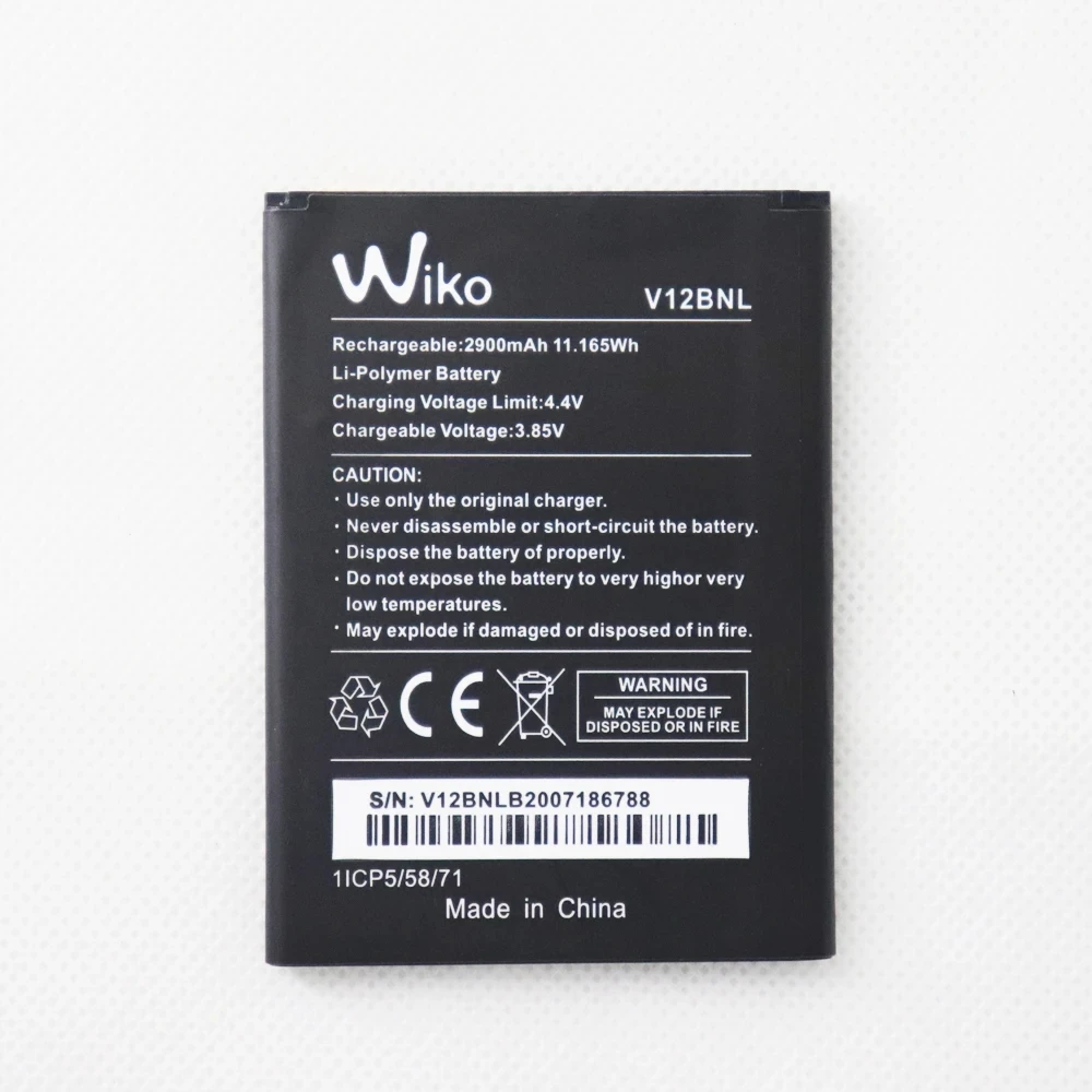 3.85V 2900mAh Battery For Wiko Harry 2 Harry2 V12BNL Mobile Phone