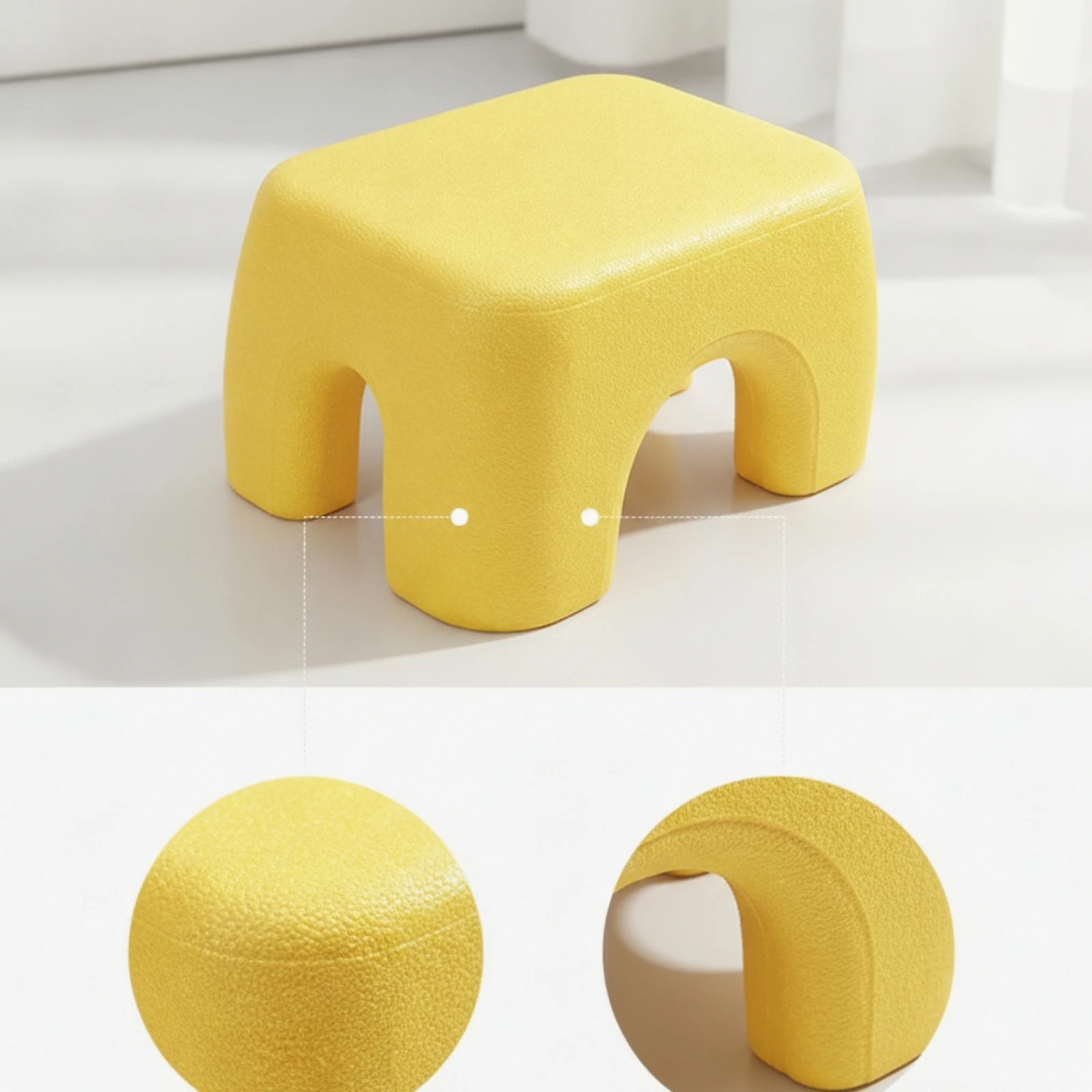 Children's Stool Textured Step Stool Footstool Long-Lasting Furniture Sturdy for Children, Entryway, Playroom