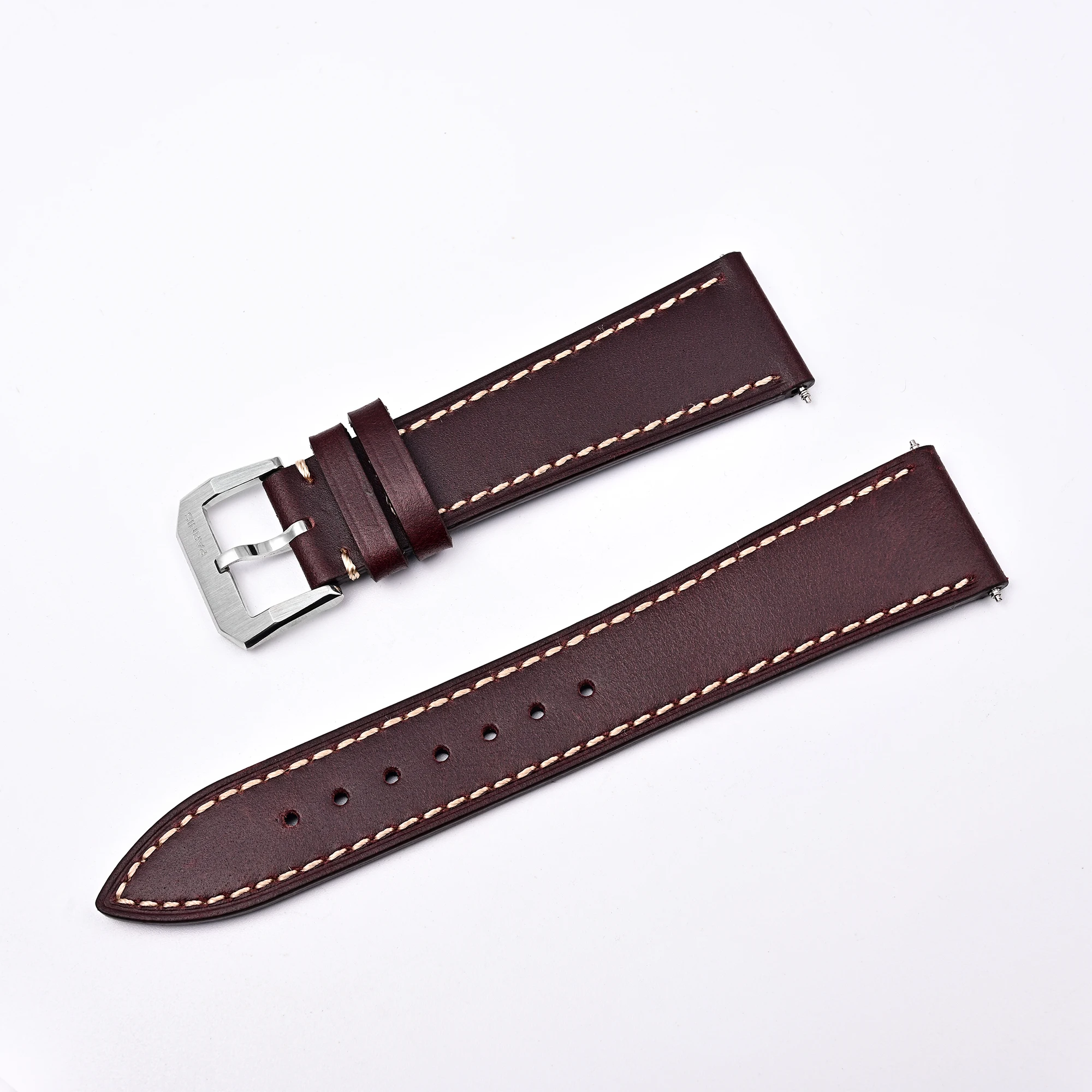 New Parnis 40mm Gray Dial Automatic Mechanical Men Watches Brown Leather Strap Stainless Steel Case Men Watch relogio mascullino