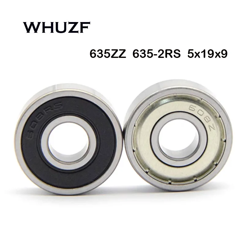 Free Shipping 10Pcs 635ZZ 635-2RS 5x19x6 mm ABEC-7 Deep groove ball bearing Miniature bearing High qualit 635Z