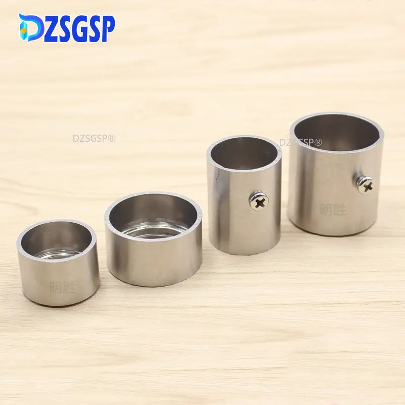 DZSGSP Bracket Closet Rod Wall Floor Tube Stainless SteelHigh Flange Holder