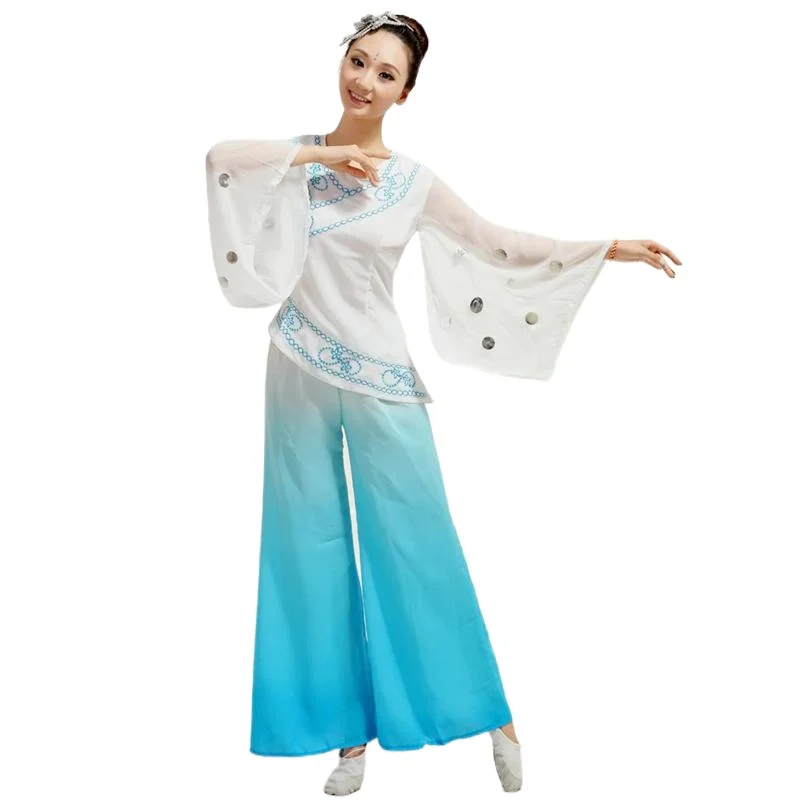 Stage Wear Women Dancer Costume Lady Dancing Blouse Pants Chinese Yangge Clothes