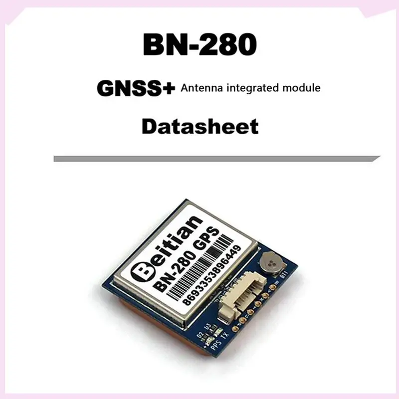 Módulo GPS B24B 2X BN280 GPS + GLONASS Beidou 5V Nível TTL para avião RC de longo alcance FPV Racing Drone