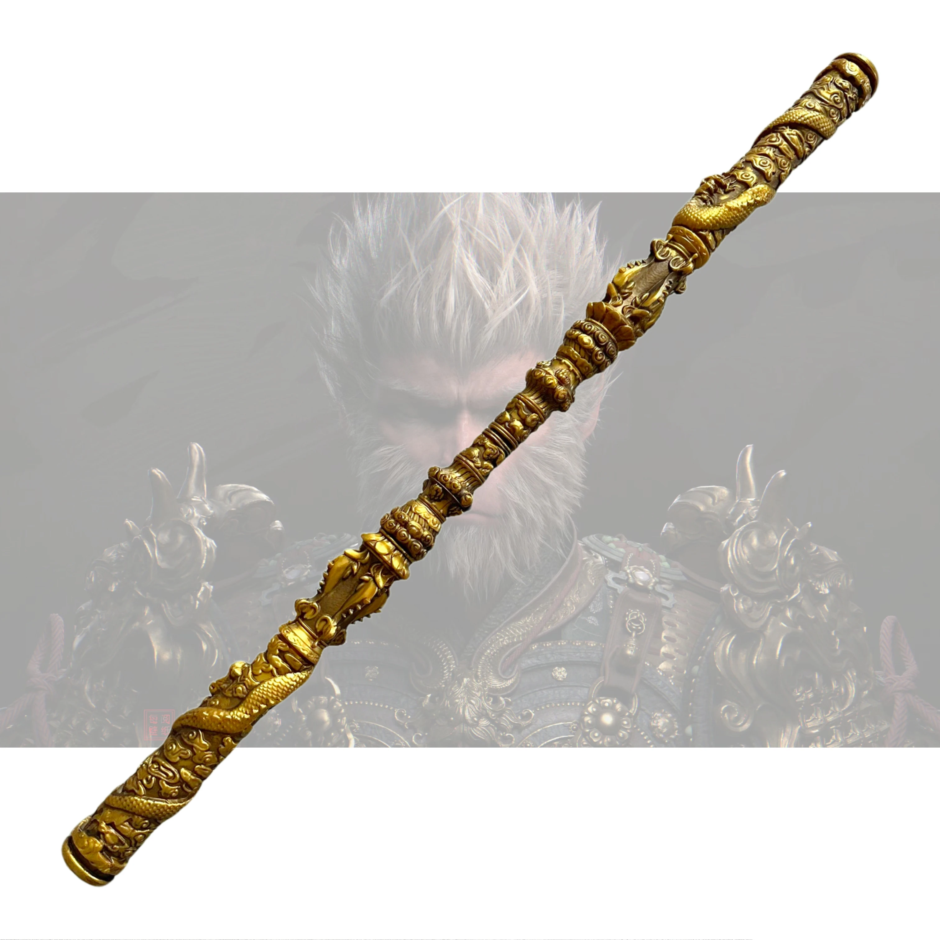 Hot Game Black Myth Wukong Ruyi Jingu Bang 39in-65in Golden Halloween Props Craft Weapon Model Cosplay Collection Birthday Gift