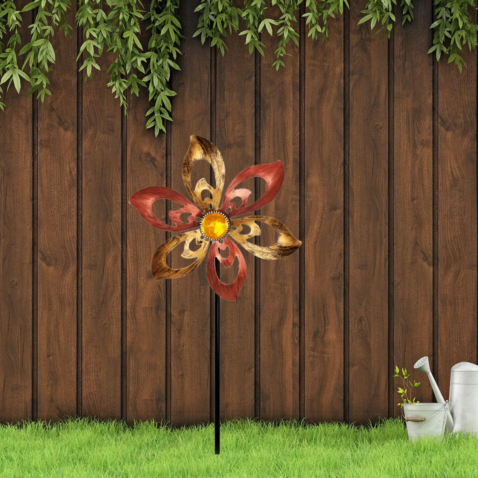 

Wind Spinner Outdoor Metal Iron Metal Windmill for Patio Lawn Ornament Yard