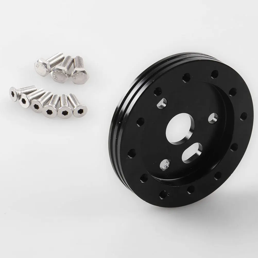 

6 Hole Steering Wheel Adapter Silver 0.5 Inch Durable Lightweight Tool for Car Wheel Conversion and Stability Quick Adapter