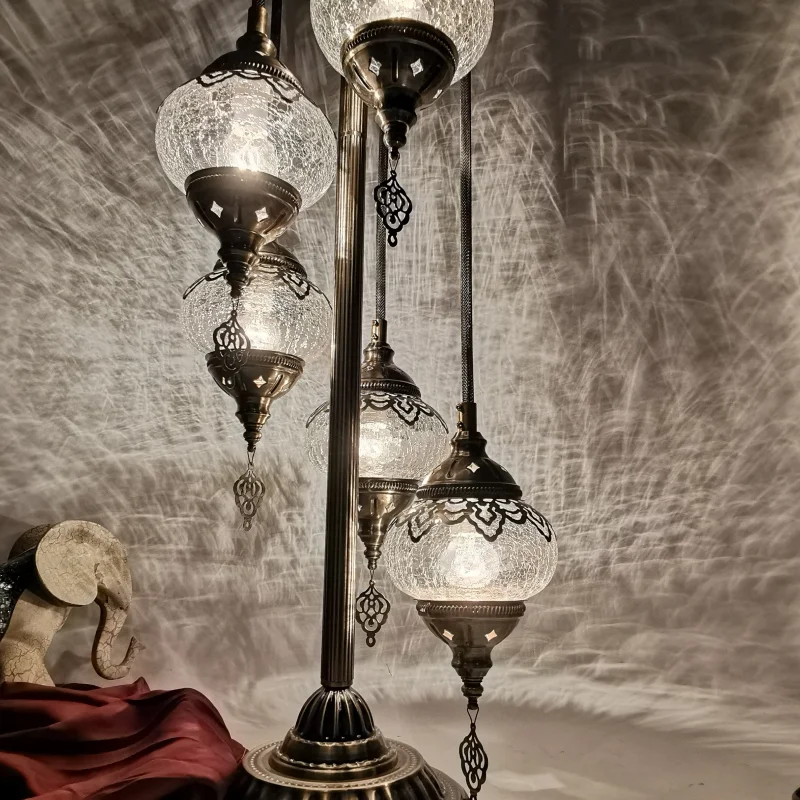 Dubai Floor Lamp Living Room Bedroom Hotel Homestay Decoration Handmade Hollowed Out Carved Ice Crack Floor Lamp