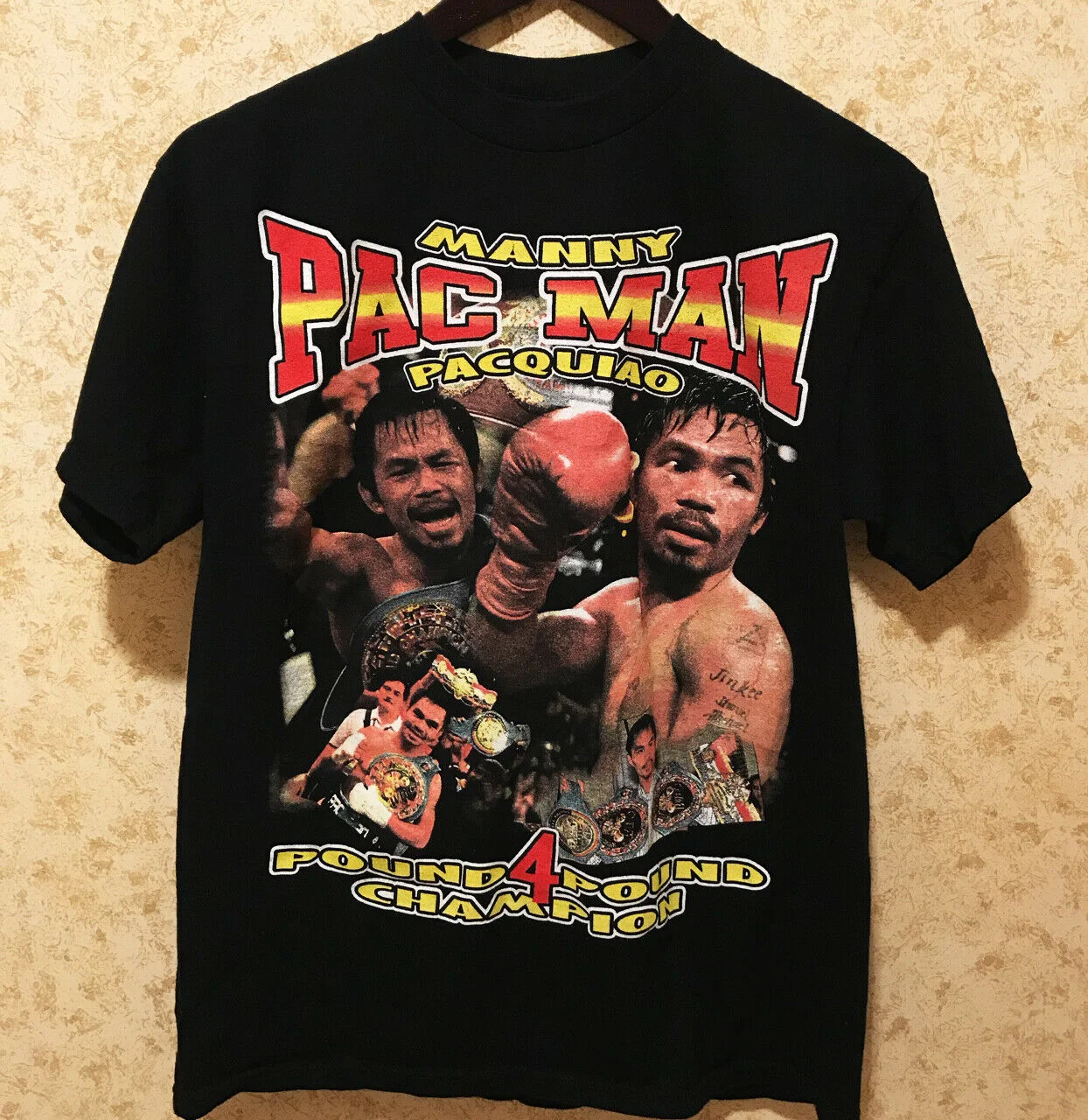 Retro Manny Pacquiao Boxing T-Shirt 100% Cotton O-Neck Summer Short Sleeve Casual Mens T-shirt Size S-3XL