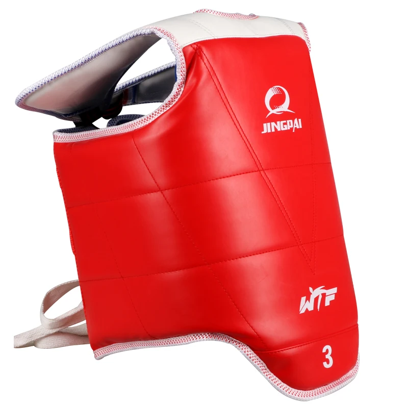 Taekwondo WTF Body Protector Sparring Gear Chest Guard WTF Tae Kwon Do Karate Solid Reversible Chest Protector for Kids Adult