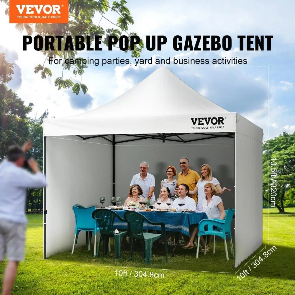 10x10 Feet Instant Canopy Tent with Sidewalls Portable Waterproof UV Resistant for outdoor Gazebo for Patio Party Camping