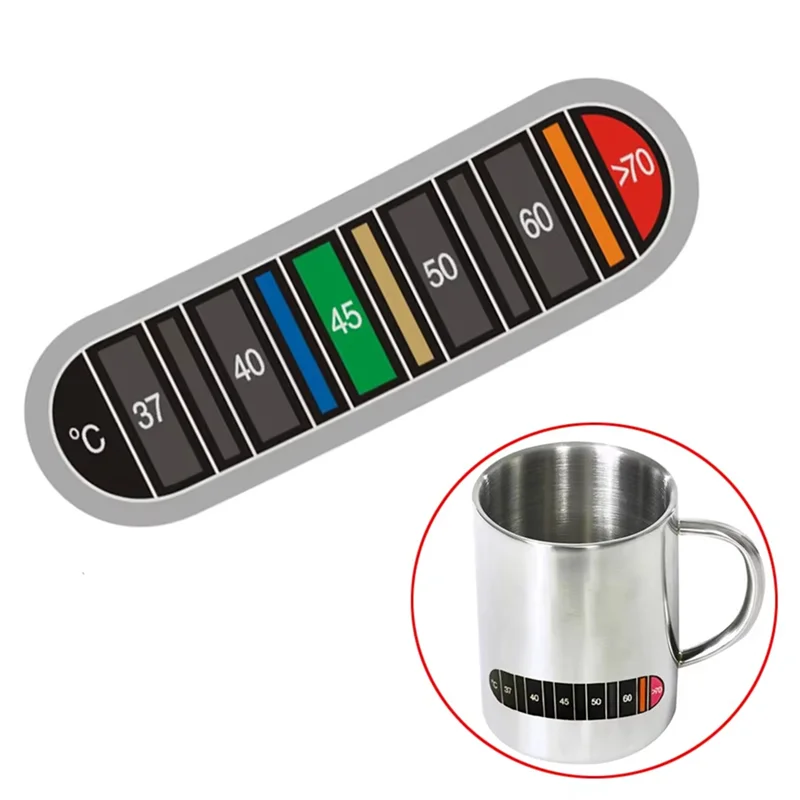 GYTB-New Water Coffee Discoloration Thermometer 0℃-70℃ Cup Kettle Temperature Tester Waterproof Sticker for Home Kitchen