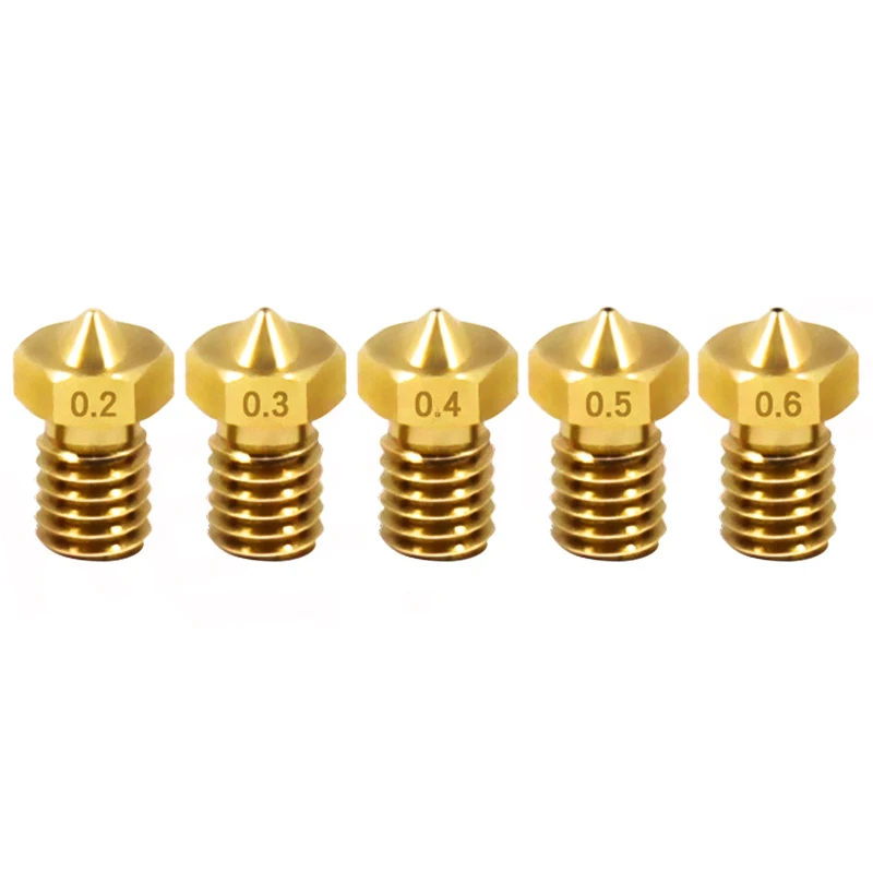 5/10PCS 1.75mm Brass Nozzle For 3D Printer V5 V6 Extruder Printing Head 0.2/0.3/0.4/0.5/0.6/0.8/1.0MM Sizes