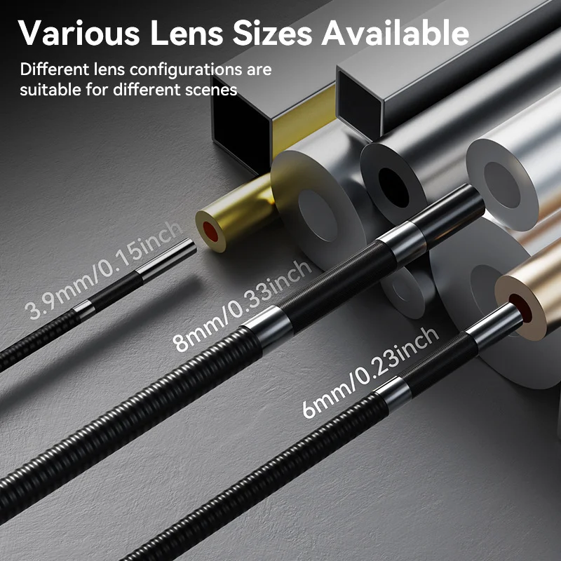 Lafoch 4.3 polegadas boroscópio 3.9mm/6mm/8mm câmera hd 1920*1440 1080p com iluminação led para inspeção de encanamento de reparo automotivo