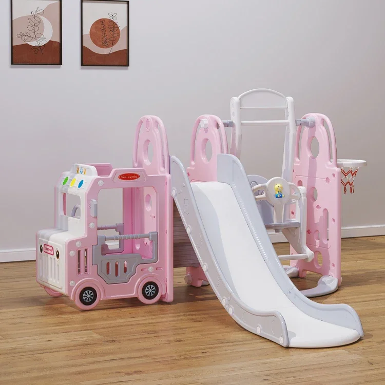 3 in 1 Mini  Toddler Kids Indoor Slide Toy Plastic Swing Set for Children