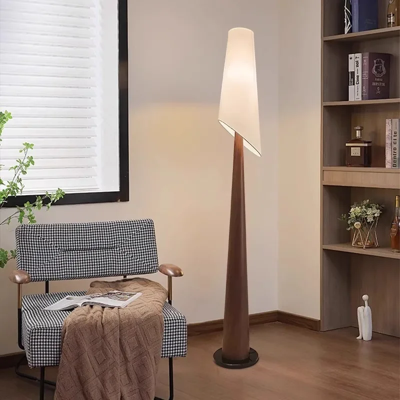 Living room sofa floor lamp bedroom bedside lamp retro high-end atmosphere vertical decorative lamp
