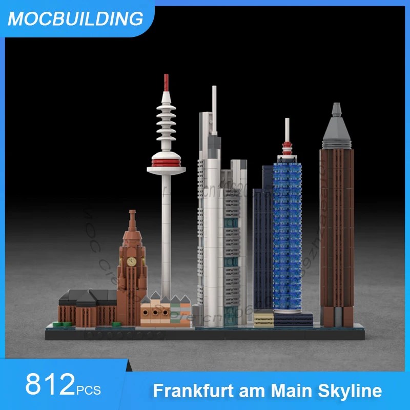 MOC اللبنات فرانكفورت am الأفق الرئيسي العمارة عرض لتقوم بها بنفسك تجميع الطوب مدينة نموذج جمع اللعب الهدايا 812 قطعة #2