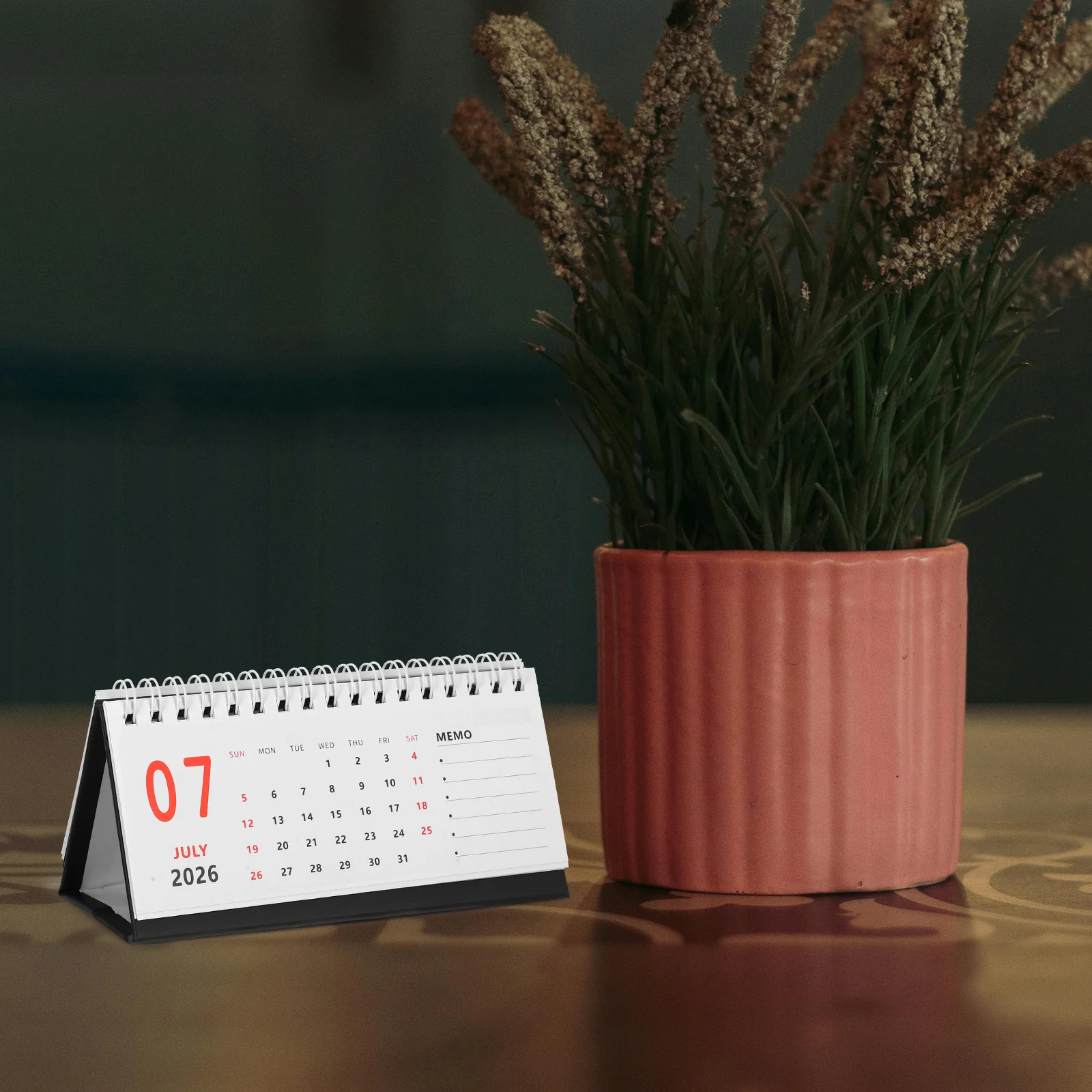 

Mini 2025-2026 Desktop Calendar 18-Month Stand Up Planner Small Office Foldable Countertop Pad for Home Decor Scheduling
