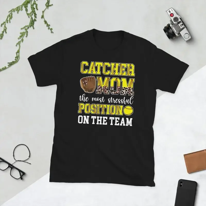 Softball Catcher Mom Funny Mother T Shirt