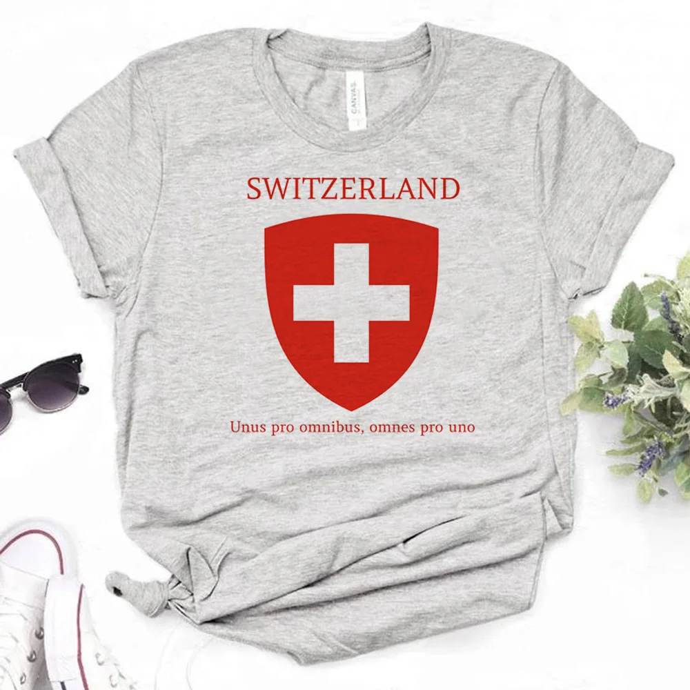 

Switzerland t-shirts women comic designer graphic t shirt female Japanese manga clothes