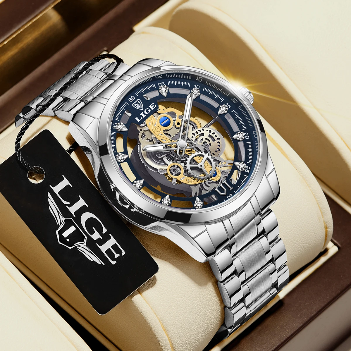 LIGE Sports Man Watch Military Calendar Quartz Watch Men Luxury Chronograph Waterproof Fashion Watches For Men Relogio Masculino
