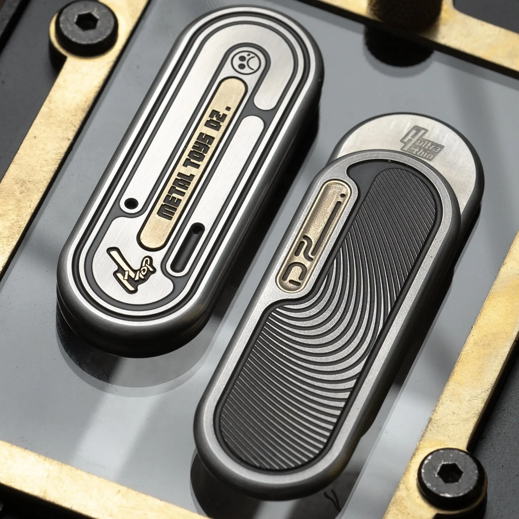 Magnetische Push Card Hultra Dunne Kogellager Mechanische Slider Fidgeting speelgoed Metalen EDC Zintuiglijke Stress Relief Speelgoed Anti Angst
