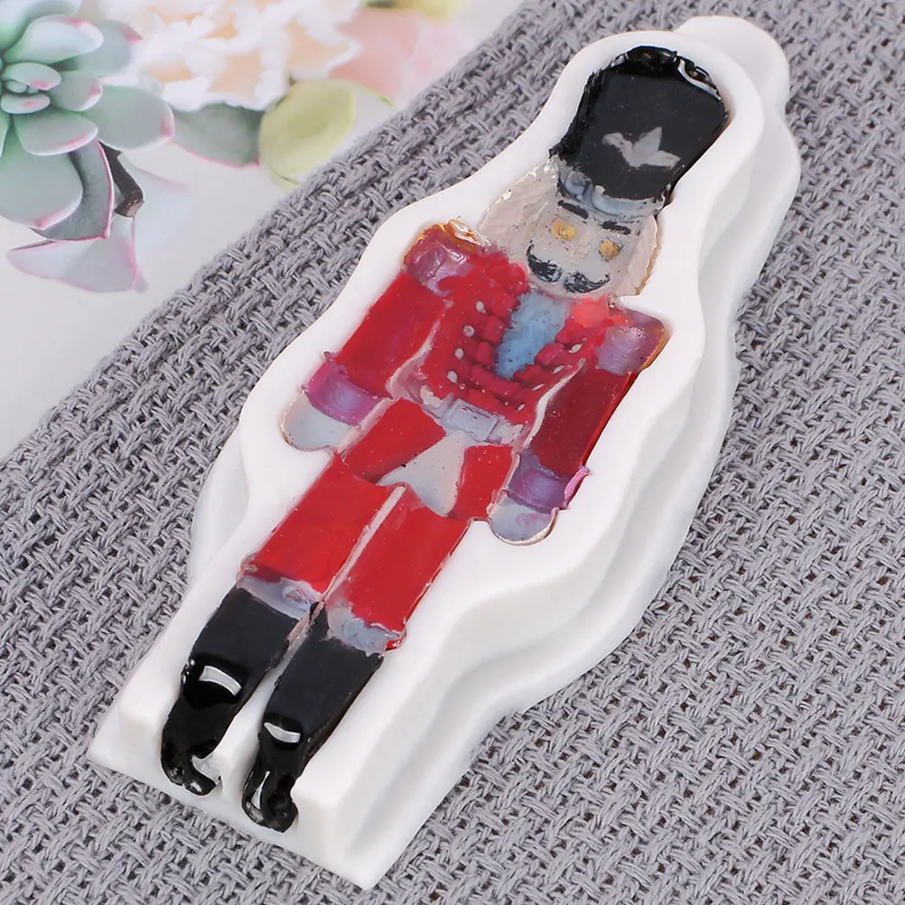 

2Pcs Nutcracker Soldier Silicone Molds Food Grade Reusable Christmas Baking Cookie Mold Pastry Chocolate DIY Craft Gifts