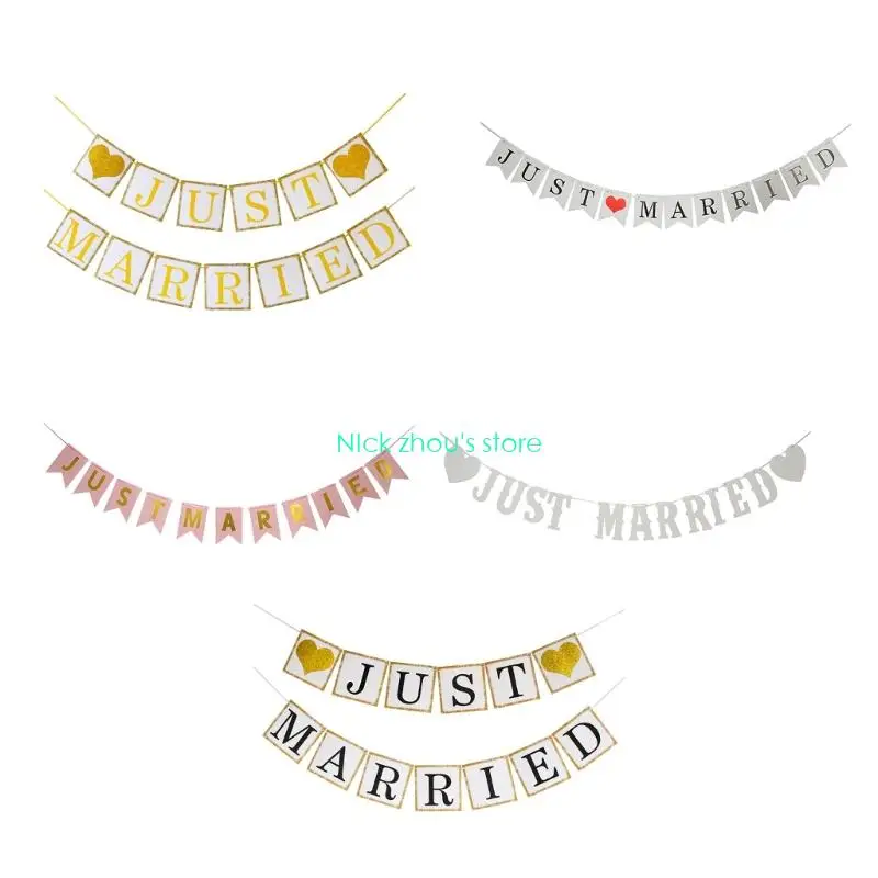 لافتات ورقية مزينة ببريق E15E لحفلات الزفاف وحفلات الاستقبال