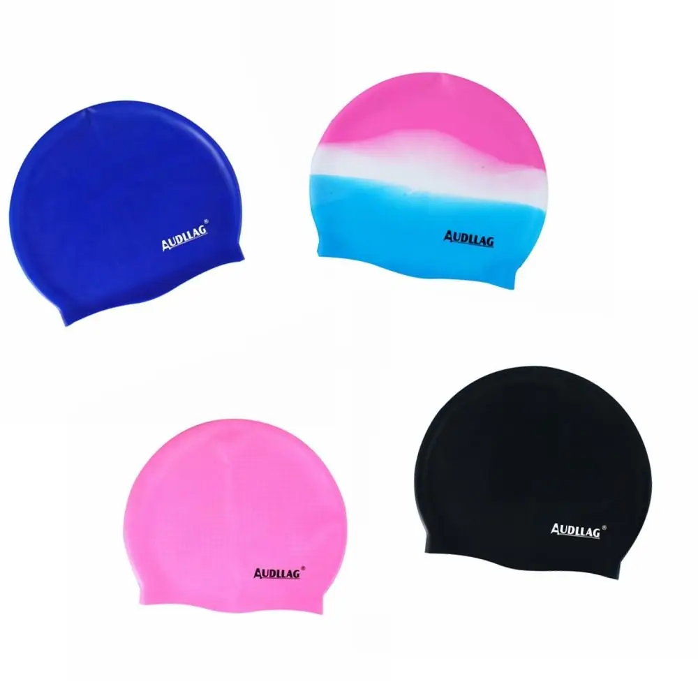 Long Hair Ear Protection Swimming Cap Waterproof Lightweight Swimming Hat Solid Color Non Toxic and Odorless Diving Hat