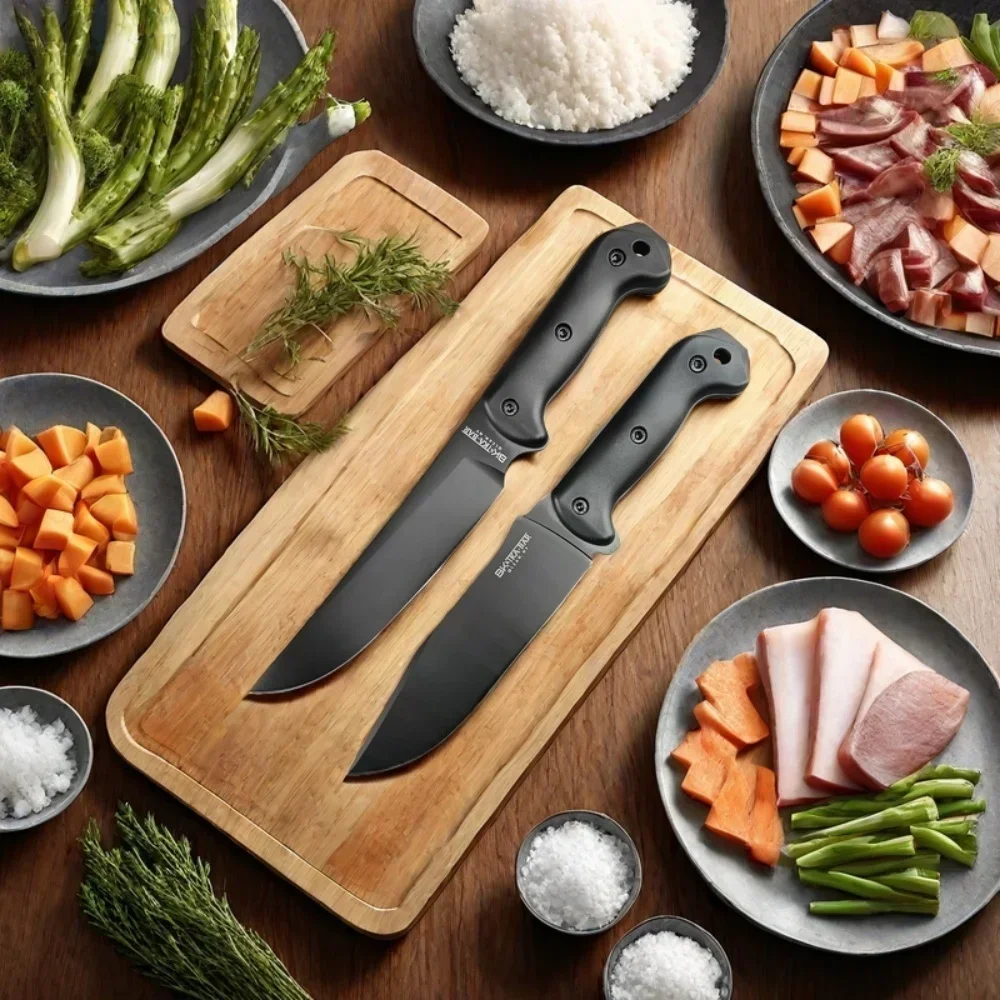 BK5, BK7 Straight knife 8Cr13Mov blade Stainless steel kitchen boning knife Vegetable shredder Fruit paring knife Nylon sheath